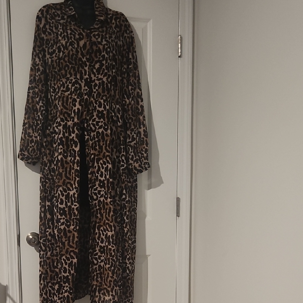 Leopard Print Long Dress